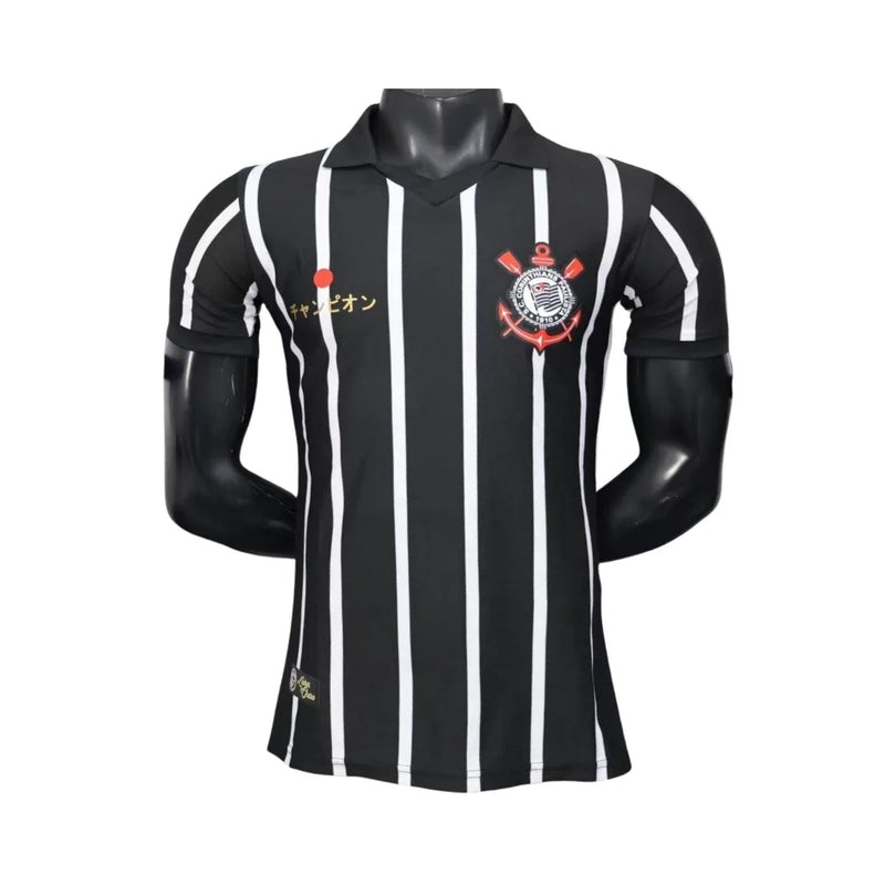 CAMISA VERSÃO PLAYER DO CORINTHIANS 25/26 PRETO E BRANCO