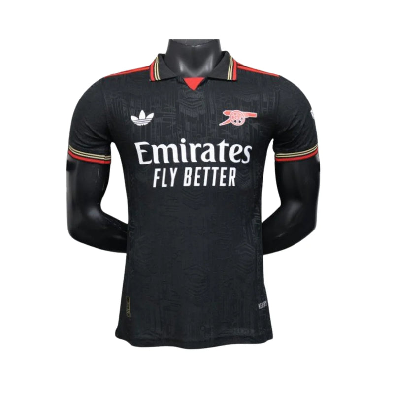 CAMISA VERSÃO PLAYER DO ARSENAL 25/26 PRETO