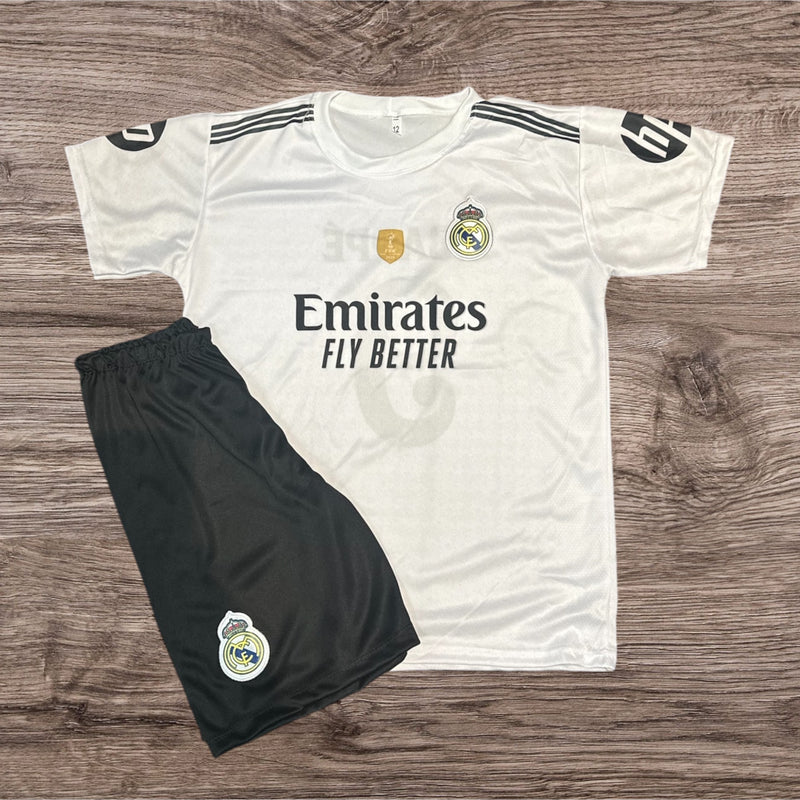 Conjunto Infantil Real Madrid 25/26 - Branca