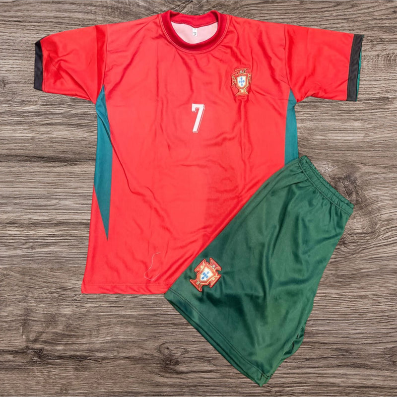 Conjunto Infantil Seleção Portugal 2025 - Vermelha