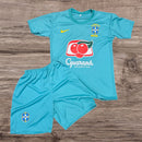 Conjunto Infantil Seleção Brasil 26/27 - Treino Azul Claro