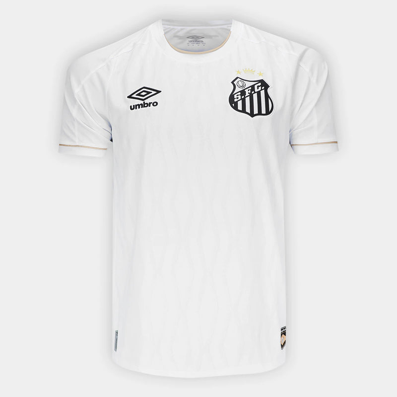 Camisa Santos I 26/27 s/n Torcedor Umbro Masculina - Branco+Bronze