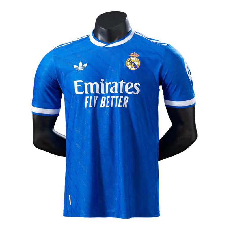 CAMISA VERSÃO PLAYER DO REAL MADRID 25/26 AZUL